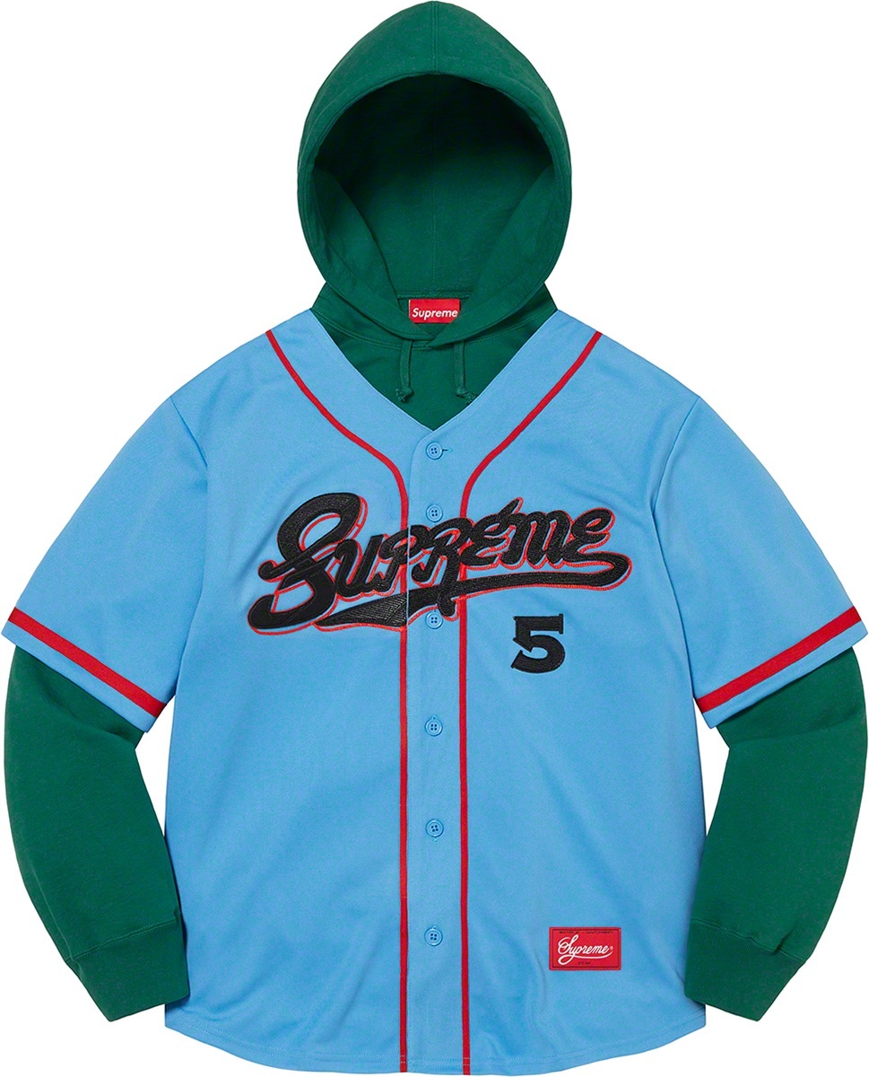 Baseball Jersey Hooded Sweatshirt view 4